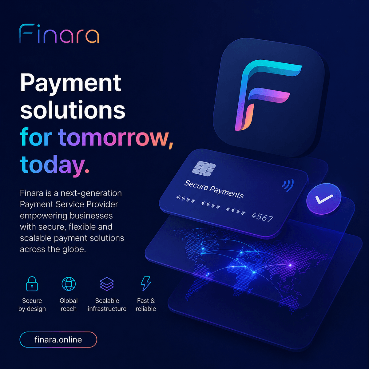 Finara payment solutions — secure cards and global infrastructure
